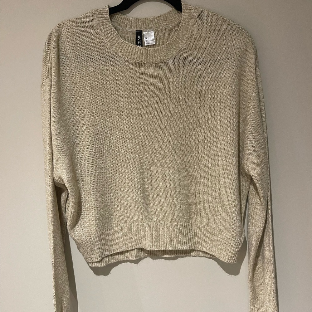 Cream knit sweater